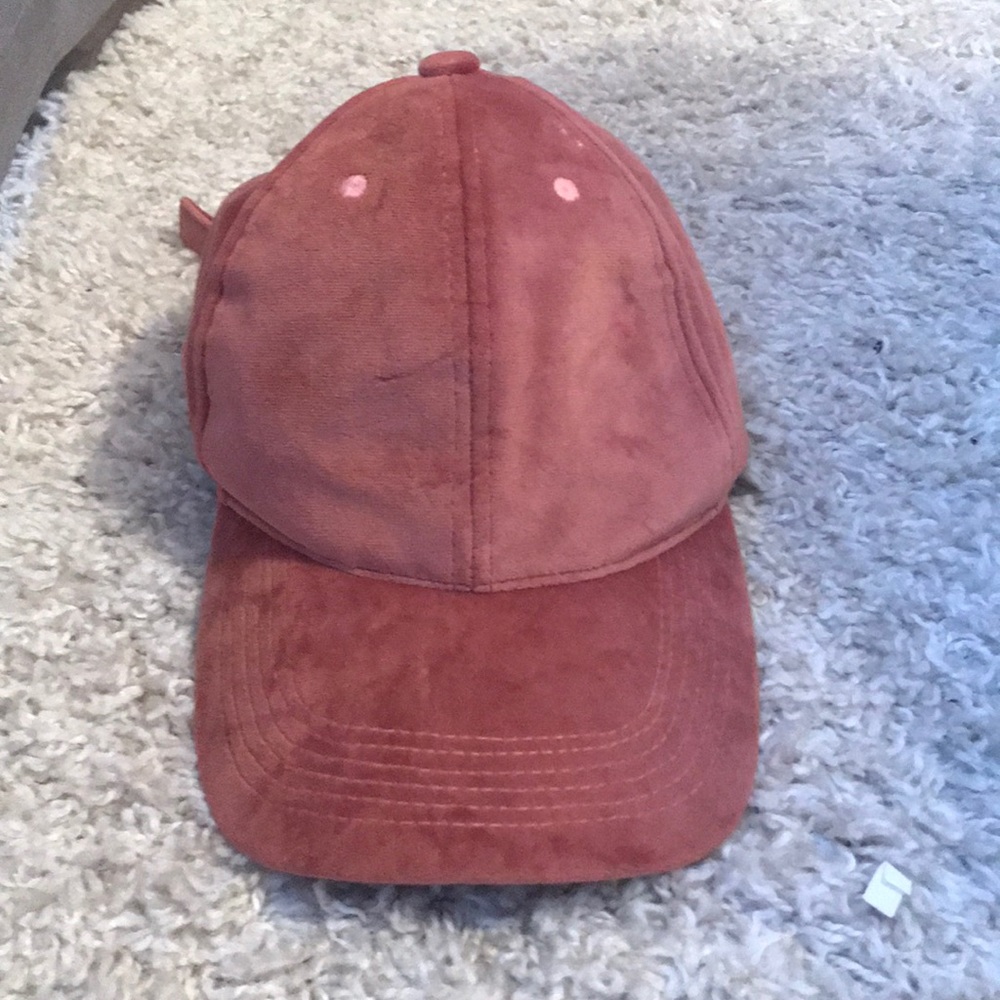 pink velvet hat